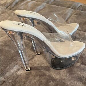 Elegant Clear Platform Heels